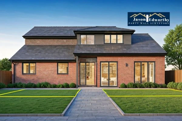 Home extension focusing on boundary line Middlewich